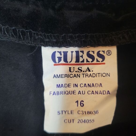 Guess Velvet Classic Black Pants - Picture 3 of 16